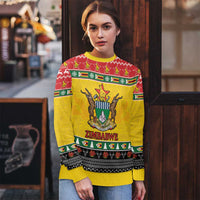 Zimbabwe Christmas Ugly Christmas Sweater Coat Of Arms Muve neKisimusi - Wonder Print Shop