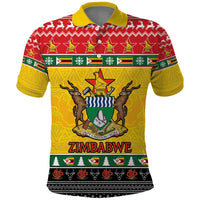 Zimbabwe Christmas Polo Shirt Coat Of Arms Muve neKisimusi - Wonder Print Shop