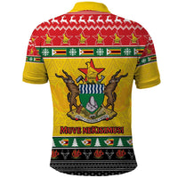 Zimbabwe Christmas Polo Shirt Coat Of Arms Muve neKisimusi - Wonder Print Shop