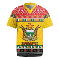 Zimbabwe Christmas Rugby Jersey Coat Of Arms Muve neKisimusi - Wonder Print Shop