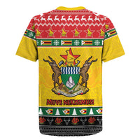Zimbabwe Christmas Rugby Jersey Coat Of Arms Muve neKisimusi - Wonder Print Shop