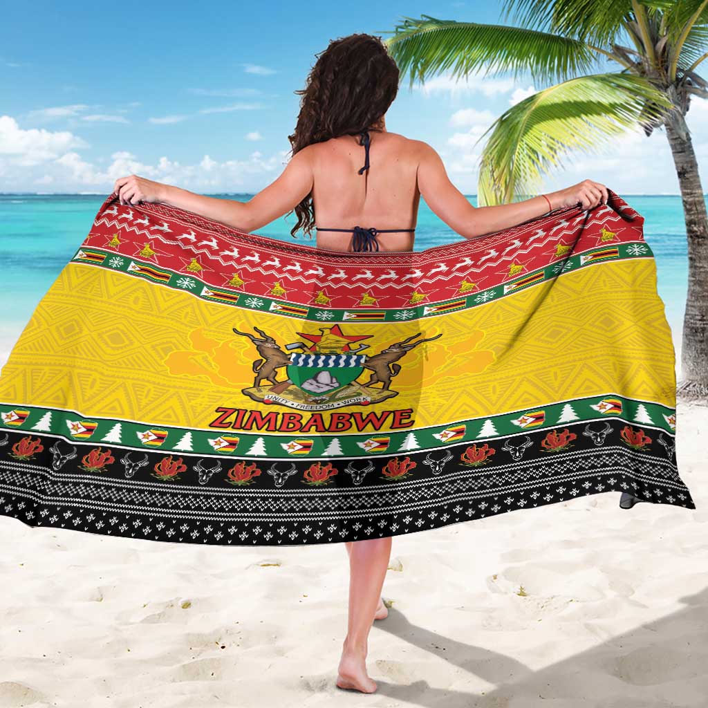 Zimbabwe Christmas Sarong Coat Of Arms Muve neKisimusi - Wonder Print Shop