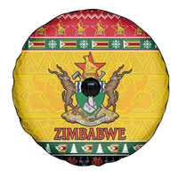 Zimbabwe Christmas Spare Tire Cover Coat Of Arms Muve neKisimusi - Wonder Print Shop