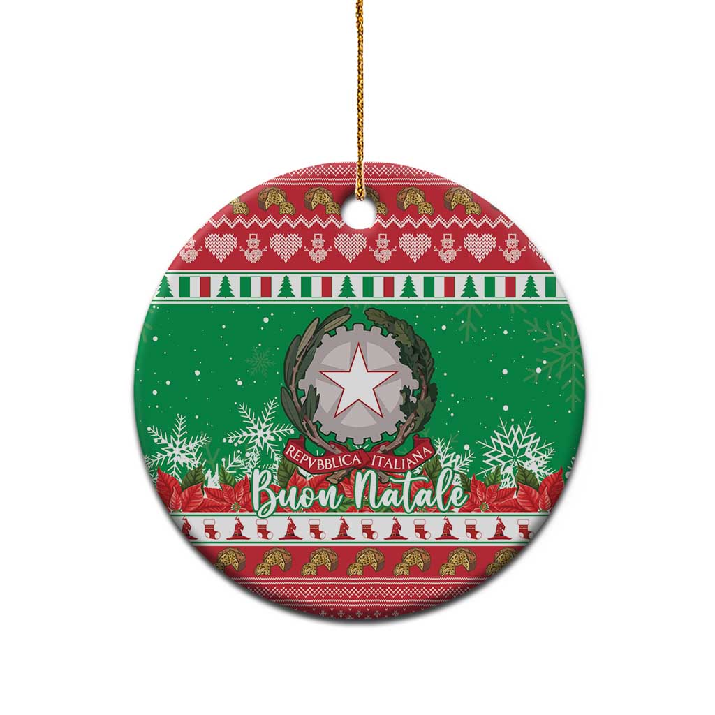 Italy Christmas Ceramic Ornament Coat Of Arms Buon Natale - Wonder Print Shop