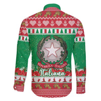 Italy Christmas Family Matching Mermaid Dress and Hawaiian Shirt Coat Of Arms Buon Natale - Wonder Print Shop