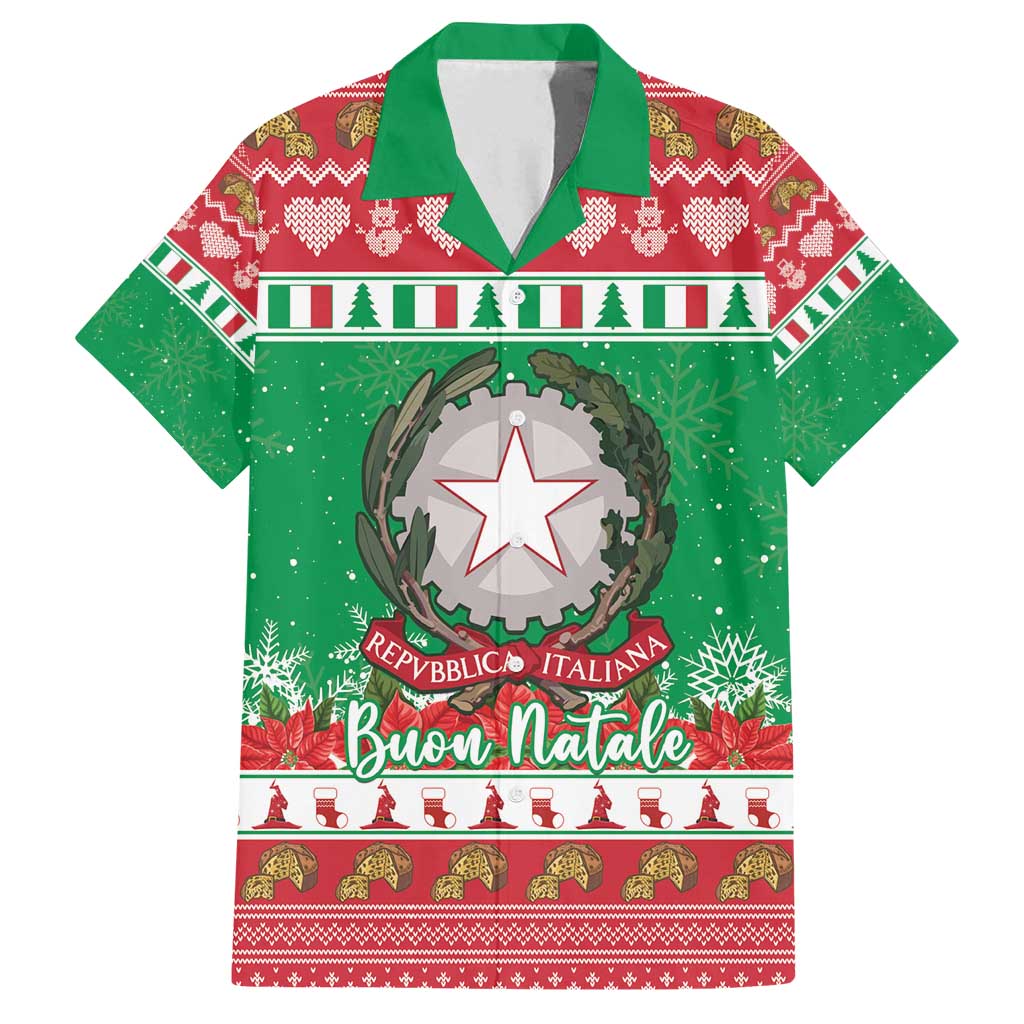 Italy Christmas Family Matching Puletasi and Hawaiian Shirt Coat Of Arms Buon Natale - Wonder Print Shop