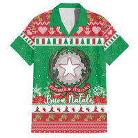 Italy Christmas Family Matching Puletasi and Hawaiian Shirt Coat Of Arms Buon Natale - Wonder Print Shop