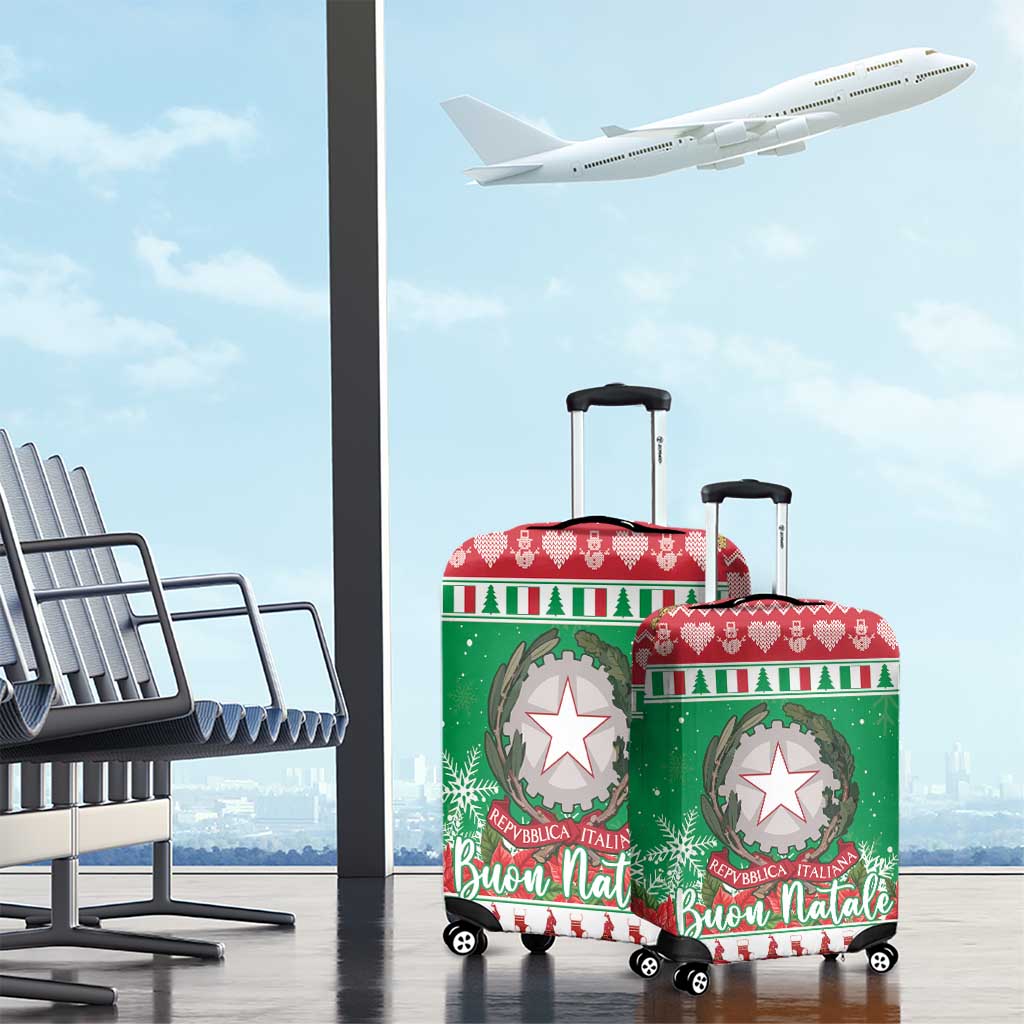 Italy Christmas Luggage Cover Coat Of Arms Buon Natale - Wonder Print Shop