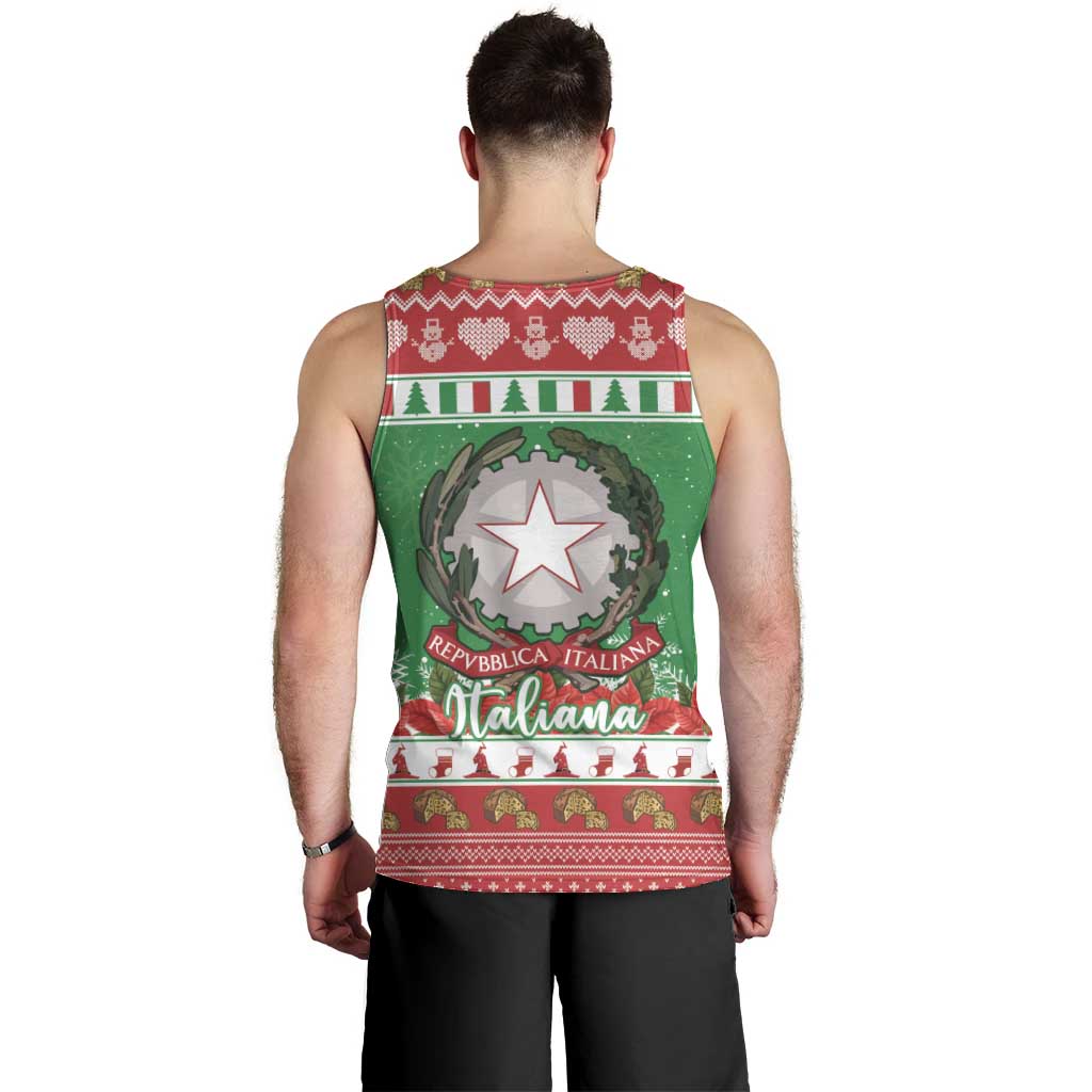 Italy Christmas Men Tank Top Coat Of Arms Buon Natale - Wonder Print Shop