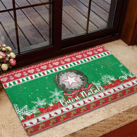 Italy Christmas Rubber Doormat Coat Of Arms Buon Natale - Wonder Print Shop
