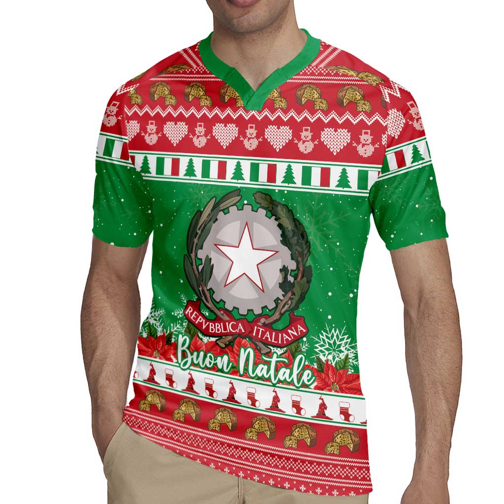 Italy Christmas Rugby Jersey Coat Of Arms Buon Natale - Wonder Print Shop
