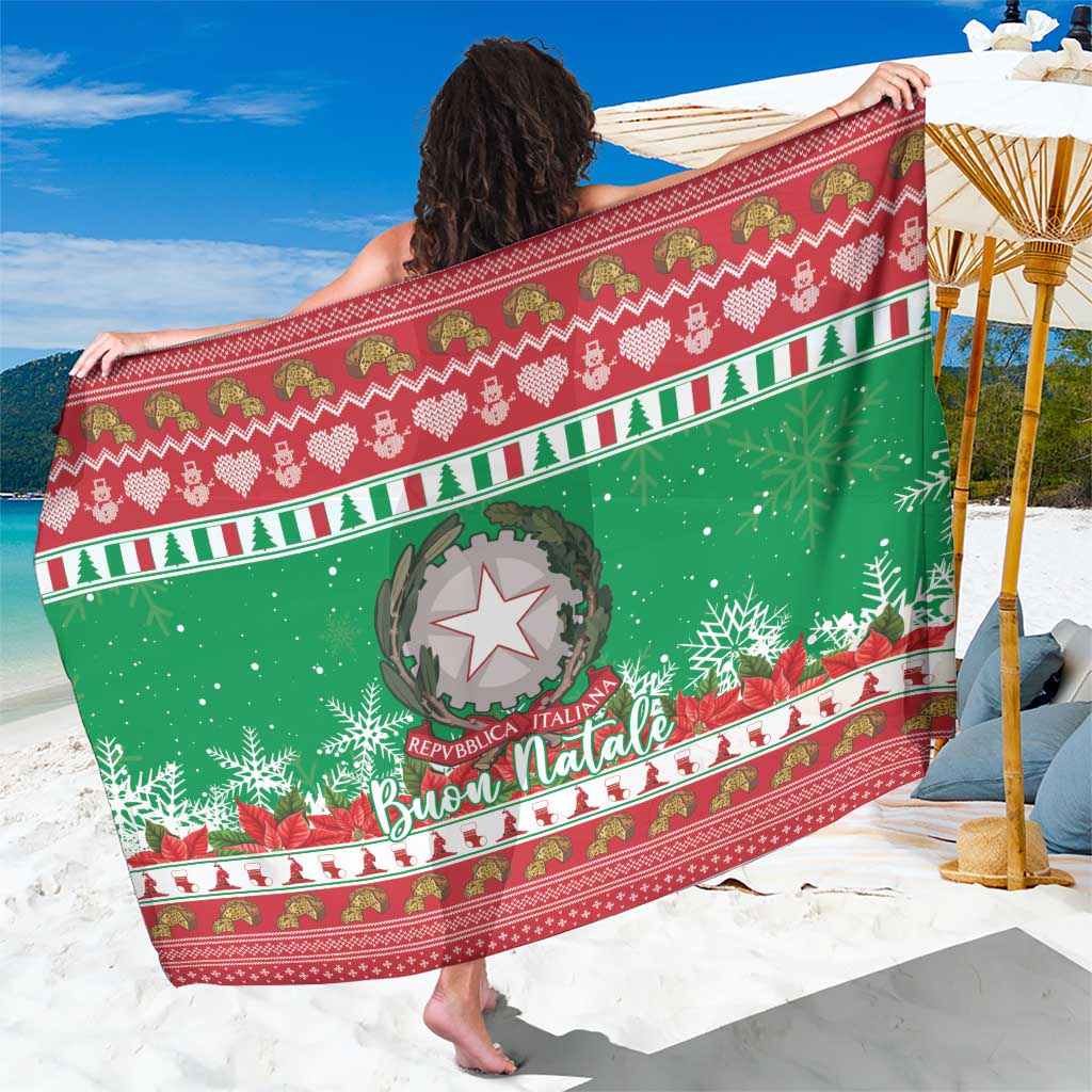 Italy Christmas Sarong Coat Of Arms Buon Natale - Wonder Print Shop