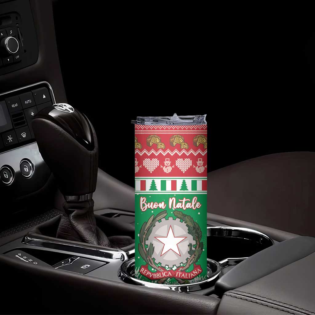 Italy Christmas Skinny Tumbler Coat Of Arms Buon Natale - Wonder Print Shop