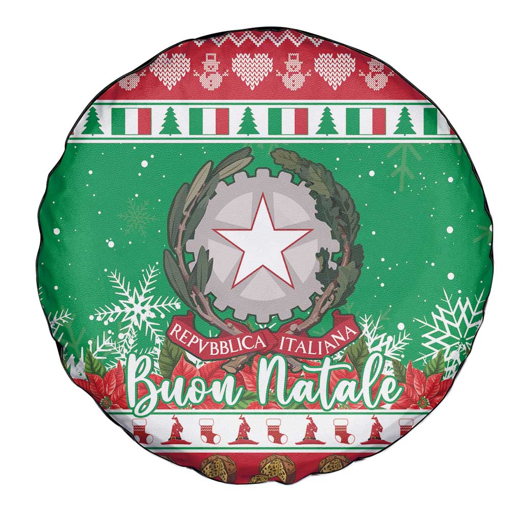 Italy Christmas Spare Tire Cover Coat Of Arms Buon Natale - Wonder Print Shop
