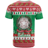 Italy Christmas T Shirt Coat Of Arms Buon Natale - Wonder Print Shop