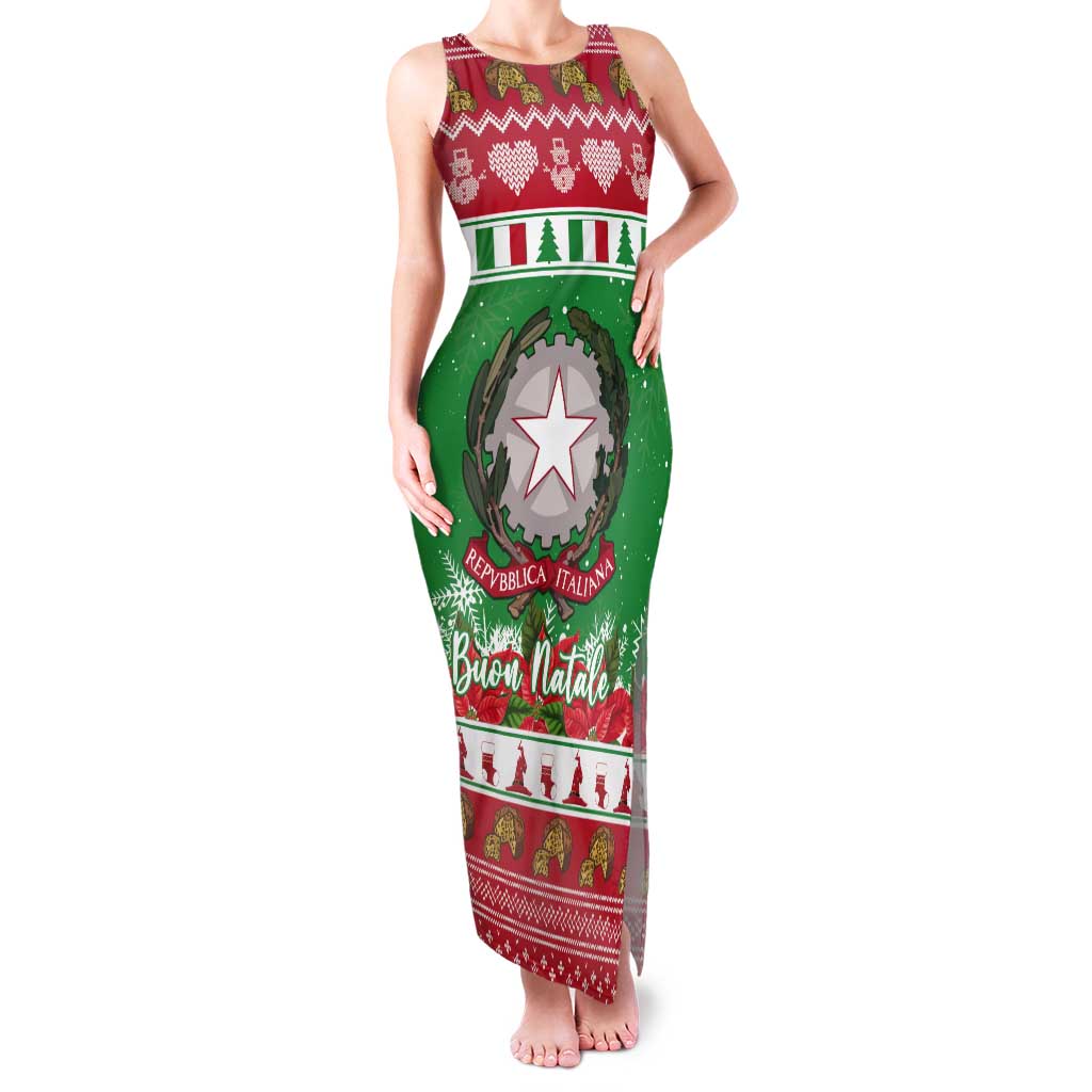 Italy Christmas Tank Maxi Dress Coat Of Arms Buon Natale - Wonder Print Shop