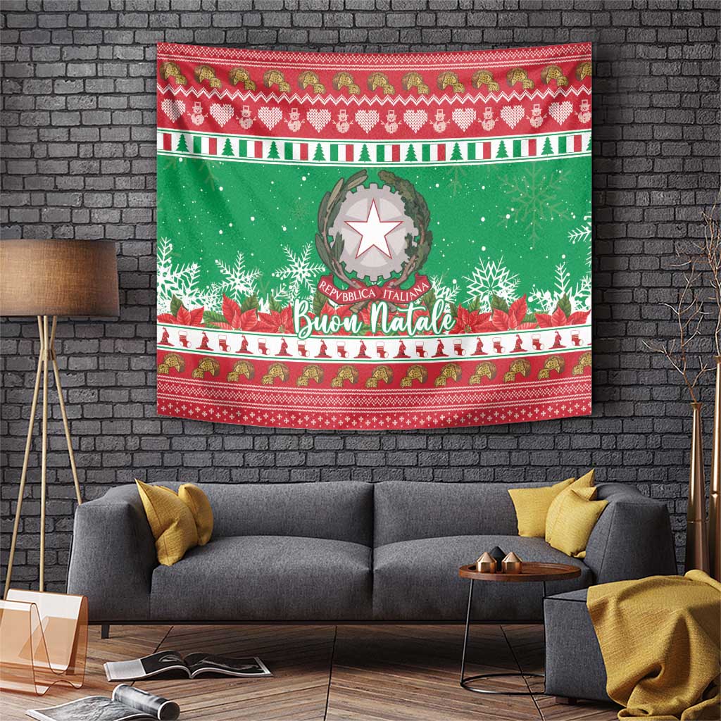 Italy Christmas Tapestry Coat Of Arms Buon Natale - Wonder Print Shop