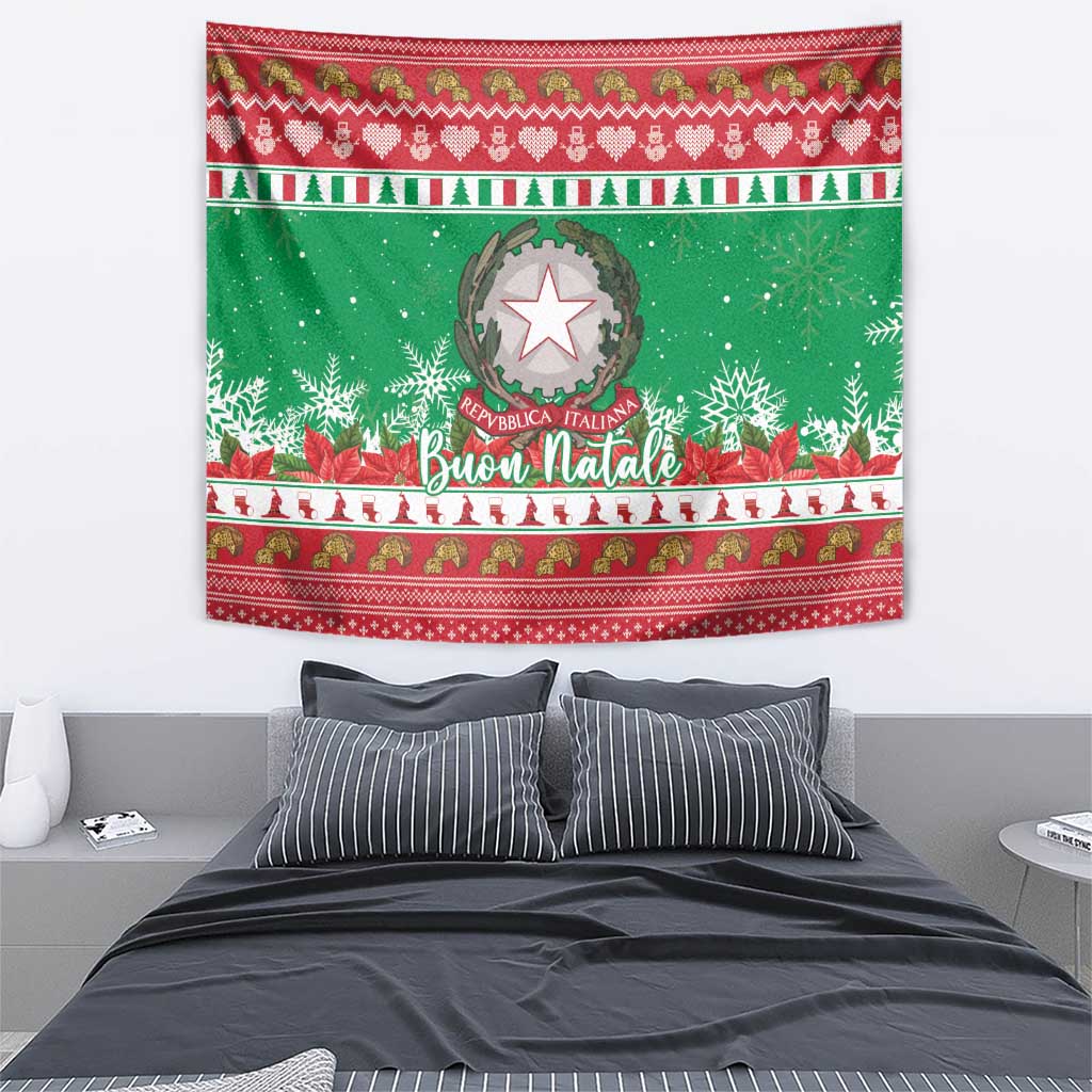 Italy Christmas Tapestry Coat Of Arms Buon Natale - Wonder Print Shop