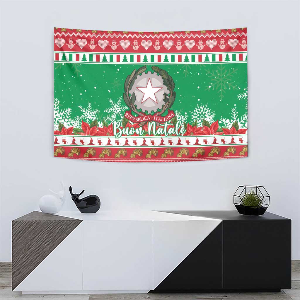 Italy Christmas Tapestry Coat Of Arms Buon Natale - Wonder Print Shop