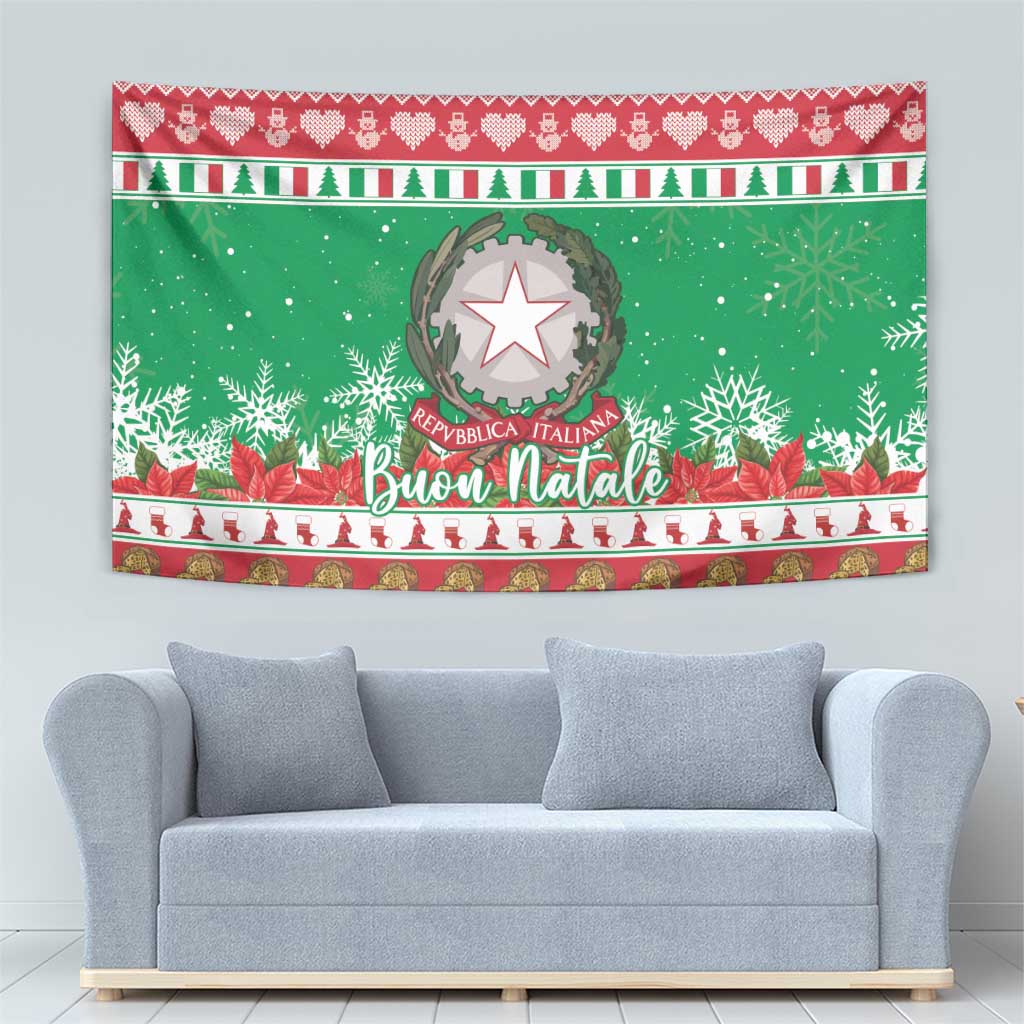 Italy Christmas Tapestry Coat Of Arms Buon Natale - Wonder Print Shop