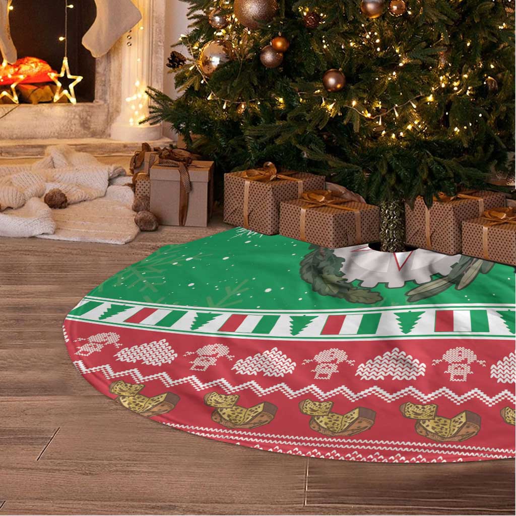 Italy Christmas Tree Skirt Coat Of Arms Buon Natale - Wonder Print Shop
