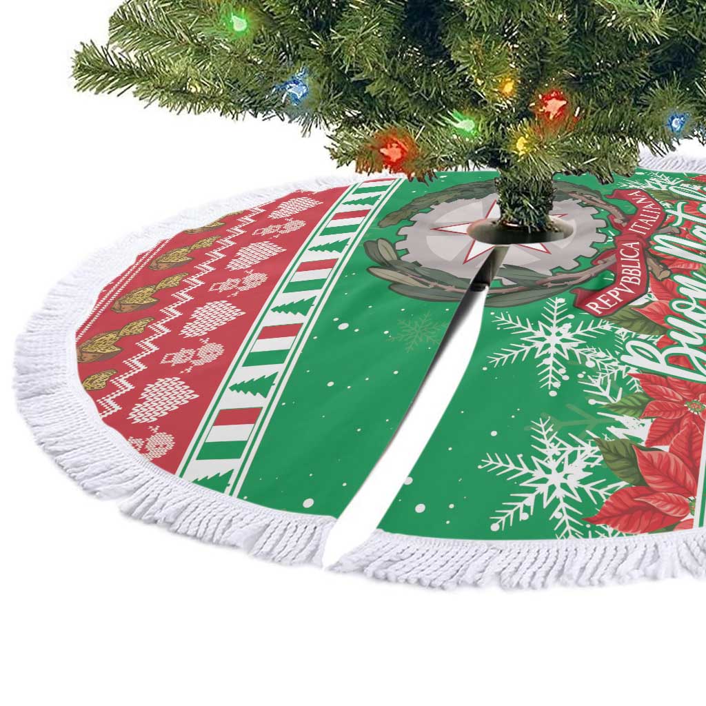 Italy Christmas Tree Skirt Coat Of Arms Buon Natale - Wonder Print Shop