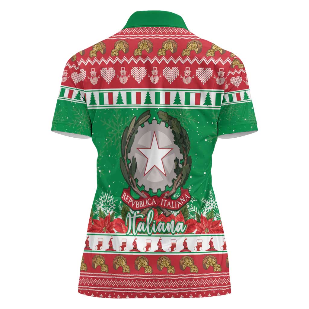 Italy Christmas Women Polo Shirt Coat Of Arms Buon Natale - Wonder Print Shop