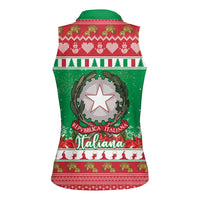 Italy Christmas Women Sleeveless Polo Shirt Coat Of Arms Buon Natale - Wonder Print Shop