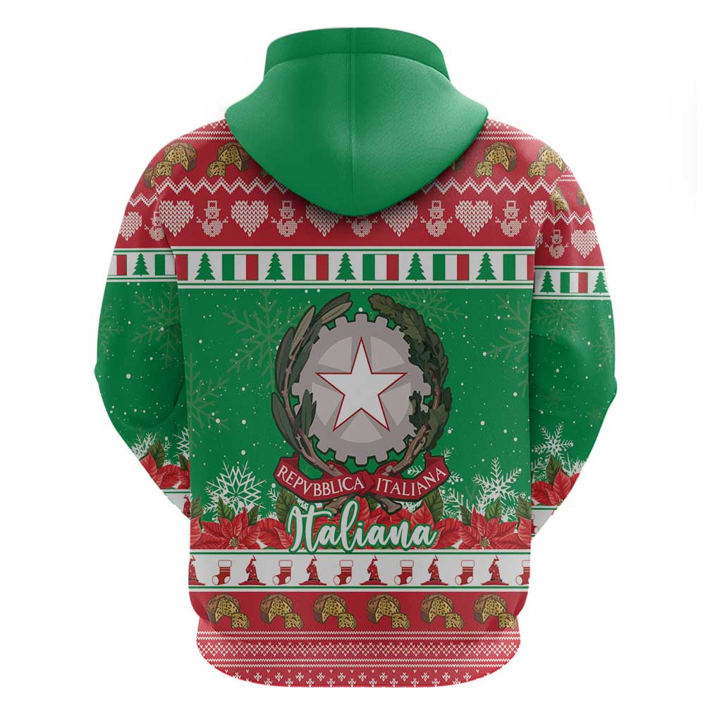 Italy Christmas Zip Hoodie Coat Of Arms Buon Natale - Wonder Print Shop