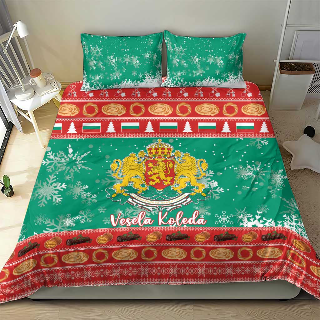 Bulgaria Christmas Bedding Set Coat Of Arms Vesela Koleda - Wonder Print Shop