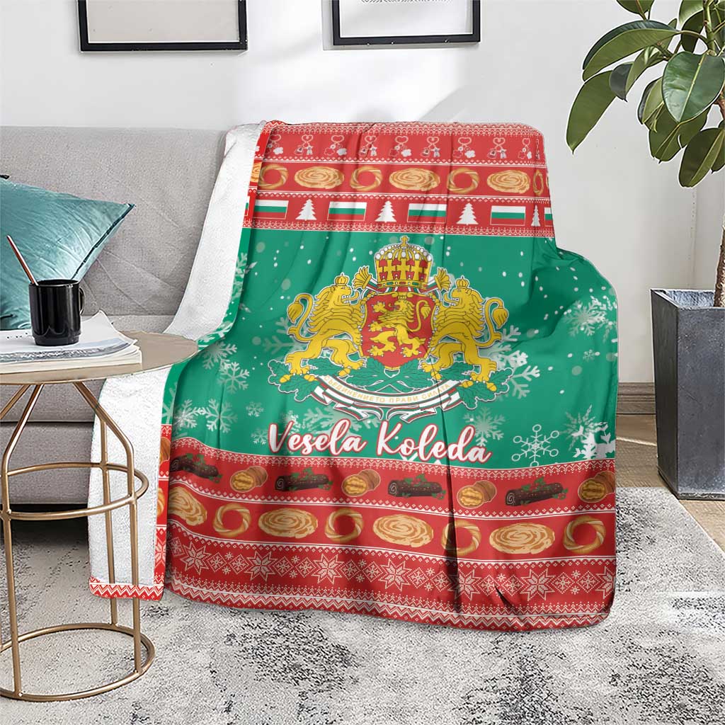 Bulgaria Christmas Blanket Coat Of Arms Vesela Koleda