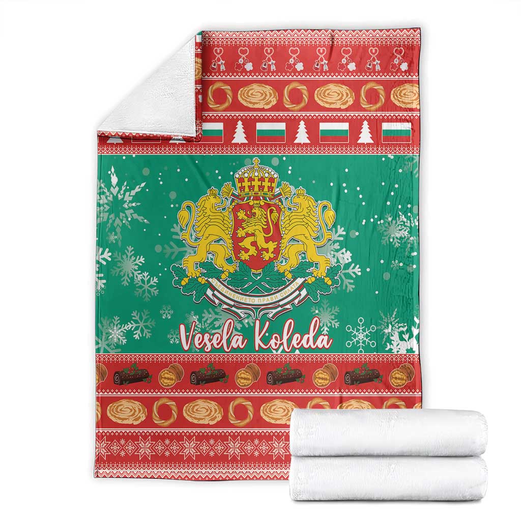 Bulgaria Christmas Blanket Coat Of Arms Vesela Koleda