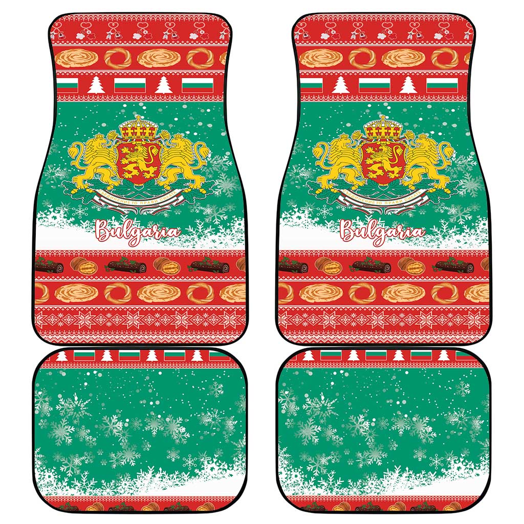 Bulgaria Christmas Car Mats Coat Of Arms Vesela Koleda - Wonder Print Shop