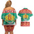 Bulgaria Christmas Couples Matching Off Shoulder Short Dress and Hawaiian Shirt Coat Of Arms Vesela Koleda - Wonder Print Shop