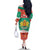 Bulgaria Christmas Family Matching Off The Shoulder Long Sleeve Dress and Hawaiian Shirt Coat Of Arms Vesela Koleda - Wonder Print Shop