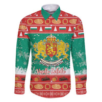 Bulgaria Christmas Family Matching Off Shoulder Short Dress and Hawaiian Shirt Coat Of Arms Vesela Koleda - Wonder Print Shop