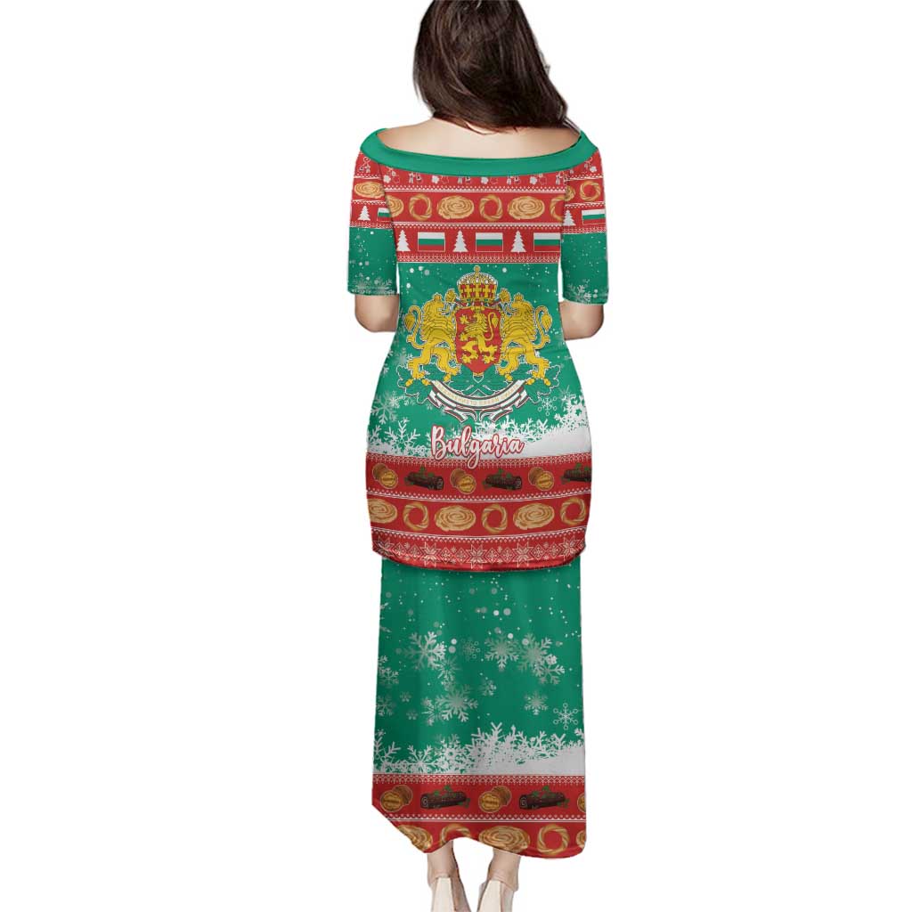 Bulgaria Christmas Family Matching Puletasi and Hawaiian Shirt Coat Of Arms Vesela Koleda - Wonder Print Shop
