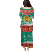 Bulgaria Christmas Family Matching Puletasi and Hawaiian Shirt Coat Of Arms Vesela Koleda - Wonder Print Shop