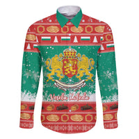 Bulgaria Christmas Family Matching Short Sleeve Bodycon Dress and Hawaiian Shirt Coat Of Arms Vesela Koleda - Wonder Print Shop