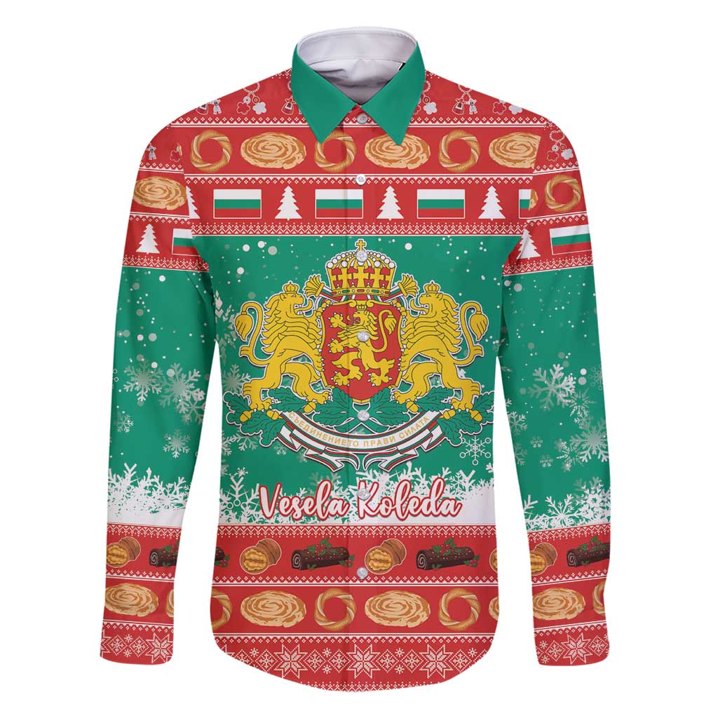 Bulgaria Christmas Family Matching Tank Maxi Dress and Hawaiian Shirt Coat Of Arms Vesela Koleda - Wonder Print Shop