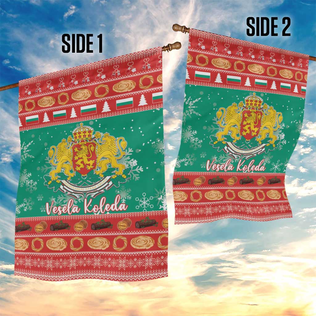 Bulgaria Christmas Garden Flag Coat Of Arms Vesela Koleda - Wonder Print Shop