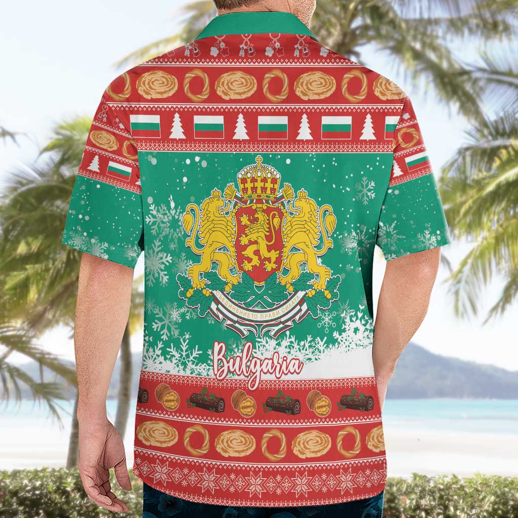 Bulgaria Christmas Hawaiian Shirt Coat Of Arms Vesela Koleda - Wonder Print Shop