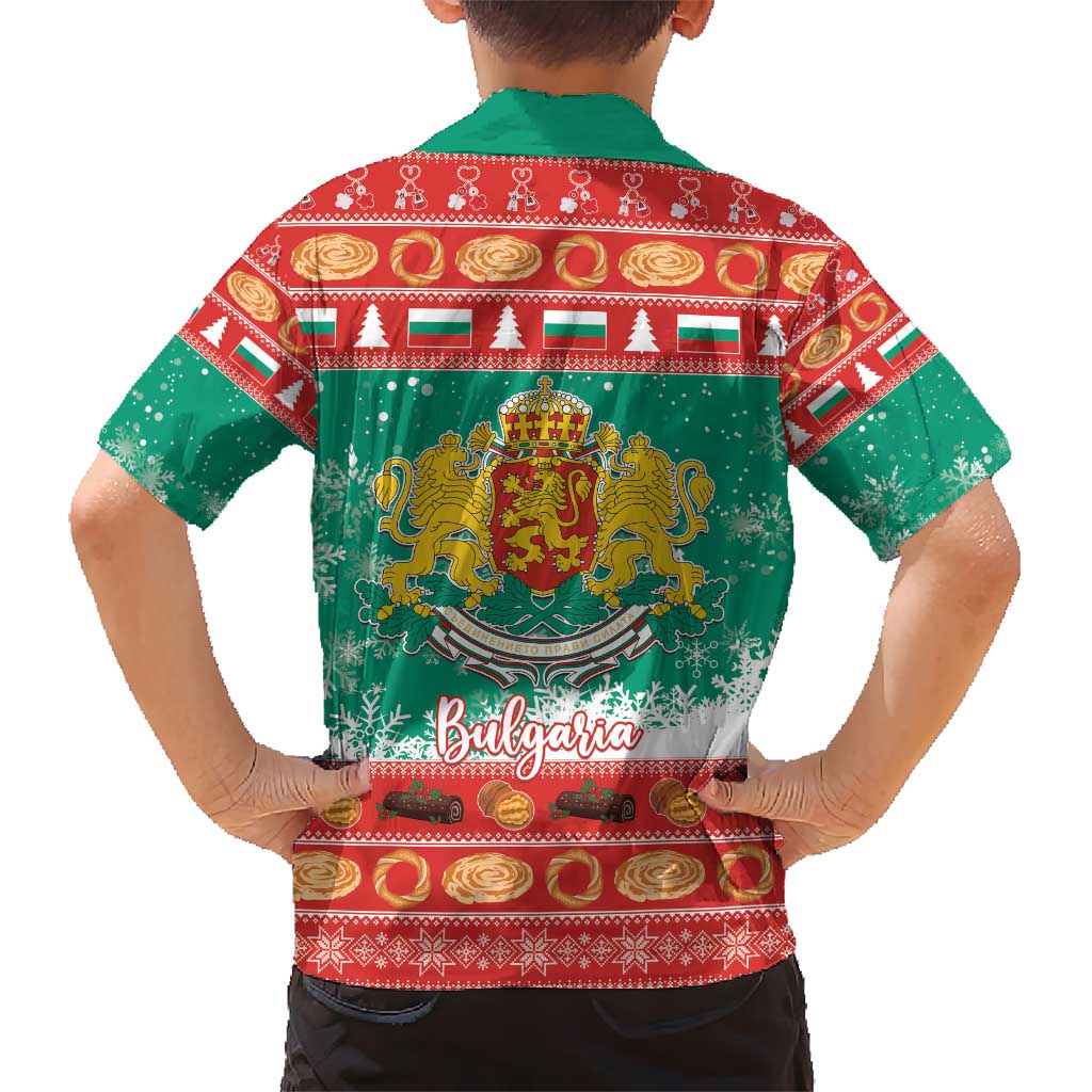 Bulgaria Christmas Hawaiian Shirt Coat Of Arms Vesela Koleda - Wonder Print Shop