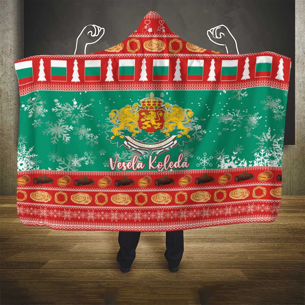 Bulgaria Christmas Hooded Blanket Coat Of Arms Vesela Koleda