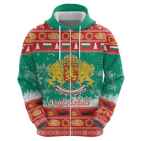 Bulgaria Christmas Hoodie Coat Of Arms Vesela Koleda - Wonder Print Shop