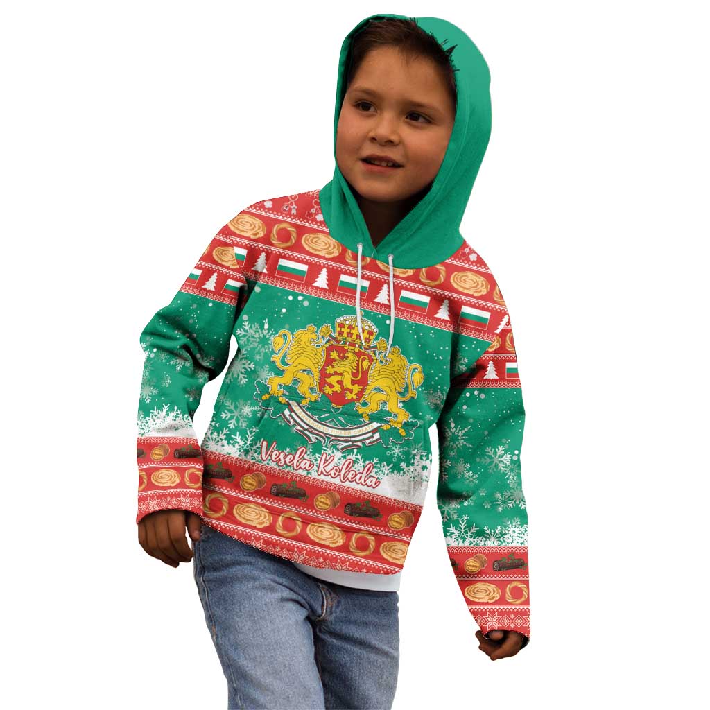 Bulgaria Christmas Kid Hoodie Coat Of Arms Vesela Koleda - Wonder Print Shop