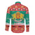 Bulgaria Christmas Long Sleeve Button Shirt Coat Of Arms Vesela Koleda - Wonder Print Shop