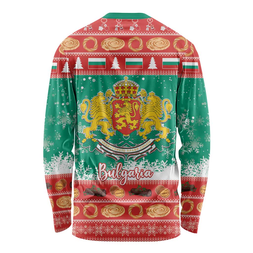 Bulgaria Christmas Long Sleeve Shirt Coat Of Arms Vesela Koleda - Wonder Print Shop