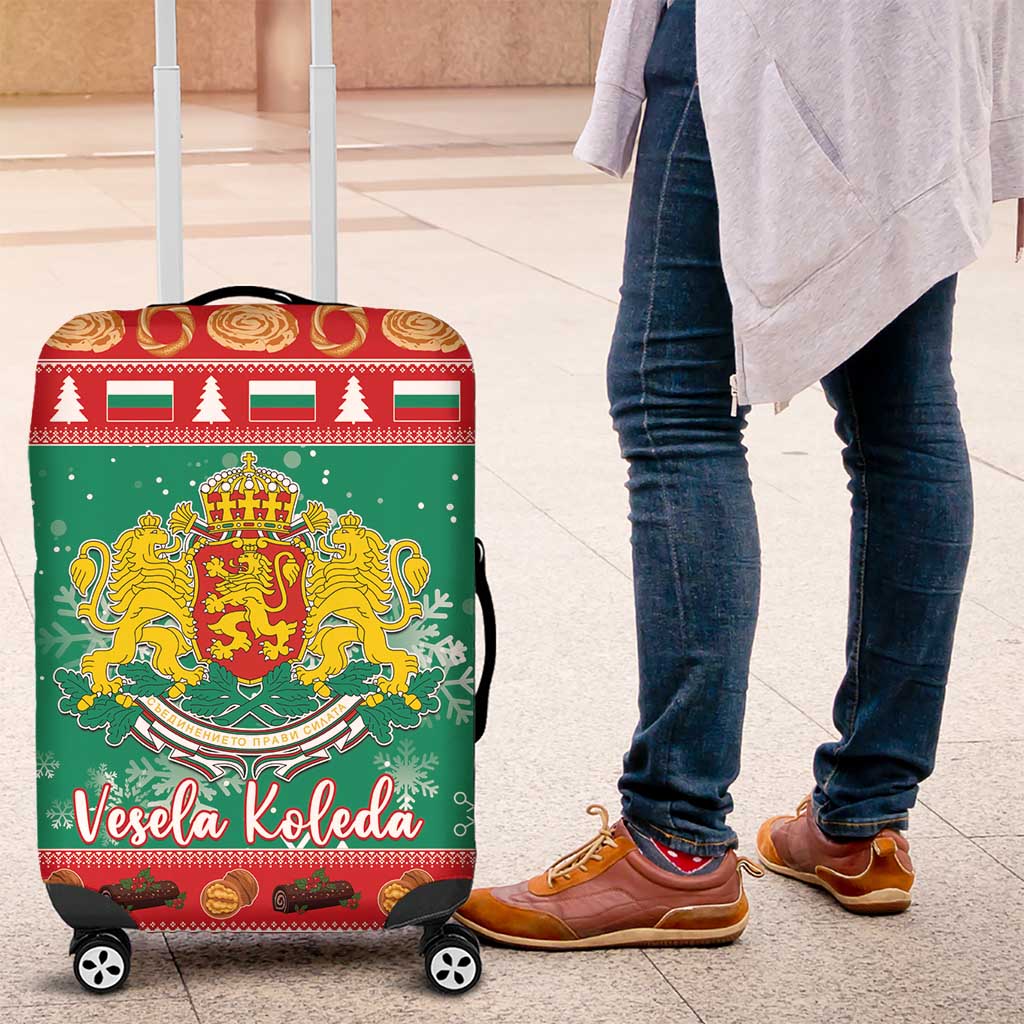 Bulgaria Christmas Luggage Cover Coat Of Arms Vesela Koleda - Wonder Print Shop