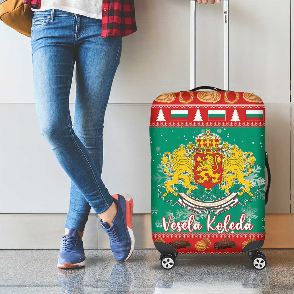 Bulgaria Christmas Luggage Cover Coat Of Arms Vesela Koleda - Wonder Print Shop